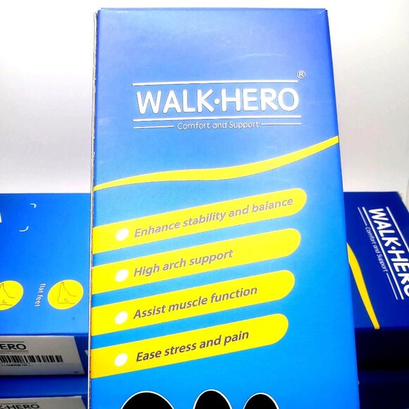 Walk-Hero Medical Orthotic Insoles Men's Size 7-7.5 Plantar Fasciitis Feet Pain - Picture 6 of 11